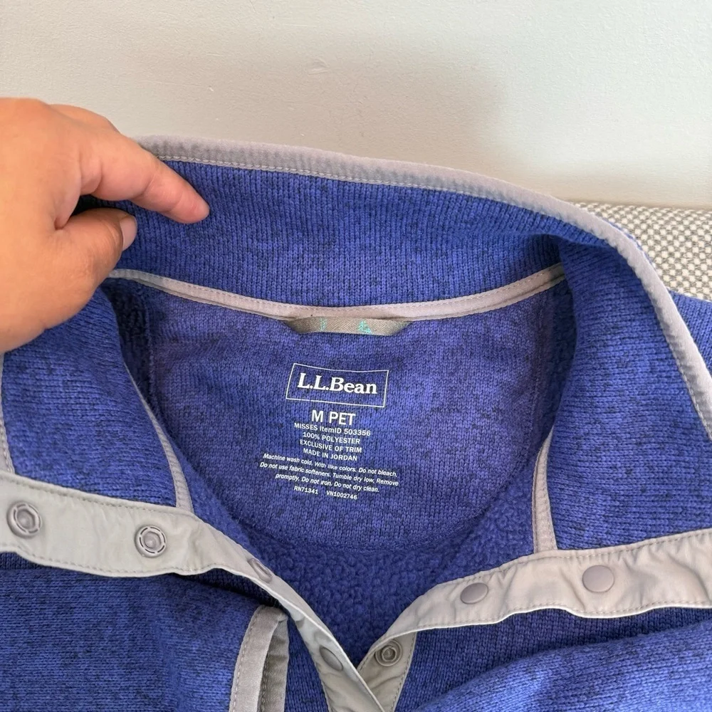 L.L.Bean Sweater Fleece Pullover size M petite